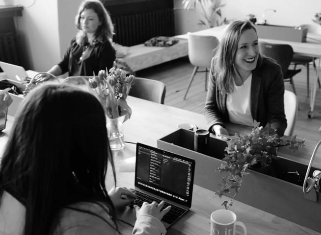 women working in an office